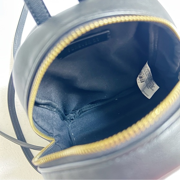 Forever 21 Mini faux Leather Backpack Purse Black - Picture 6 of 14